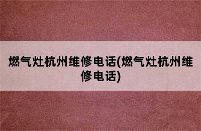 燃气灶杭州维修电话(燃气灶杭州维修电话)