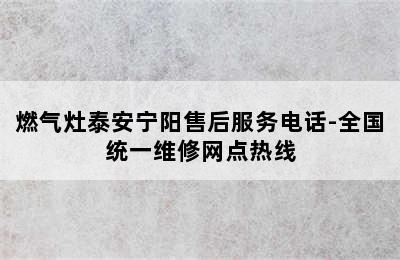 燃气灶泰安宁阳售后服务电话-全国统一维修网点热线