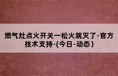 燃气灶点火开关一松火就灭了-官方技术支持-(今日-动态）