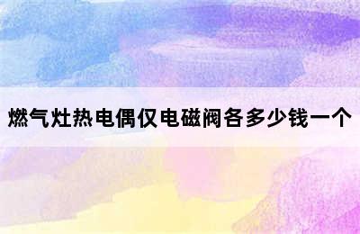 燃气灶热电偶仅电磁阀各多少钱一个