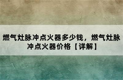 燃气灶脉冲点火器多少钱，燃气灶脉冲点火器价格【详解】