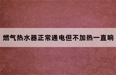 燃气热水器正常通电但不加热一直响