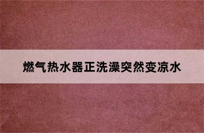 燃气热水器正洗澡突然变凉水