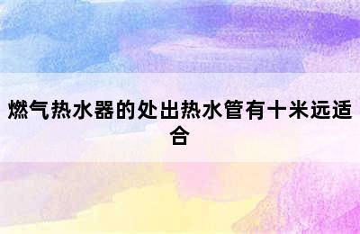 燃气热水器的处出热水管有十米远适合