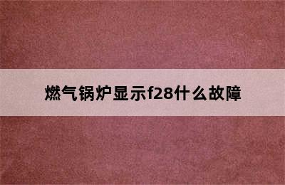 燃气锅炉显示f28什么故障