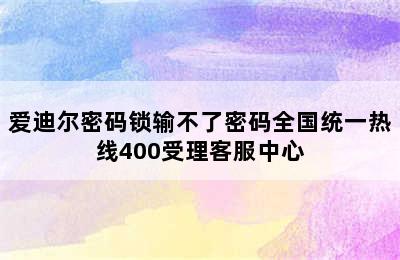 爱迪尔密码锁输不了密码全国统一热线400受理客服中心