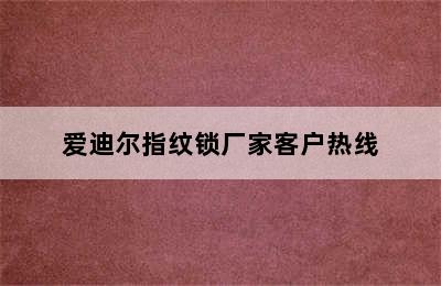 爱迪尔指纹锁厂家客户热线