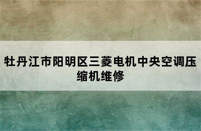 牡丹江市阳明区三菱电机中央空调压缩机维修