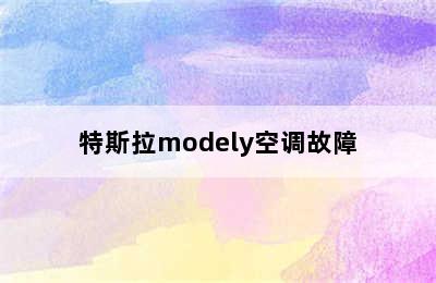 特斯拉modely空调故障