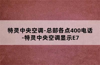 特灵中央空调-总部各点400电话-特灵中央空调显示E7