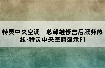 特灵中央空调—总部维修售后服务热线-特灵中央空调显示F1