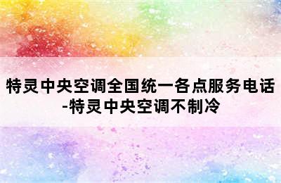 特灵中央空调全国统一各点服务电话-特灵中央空调不制冷