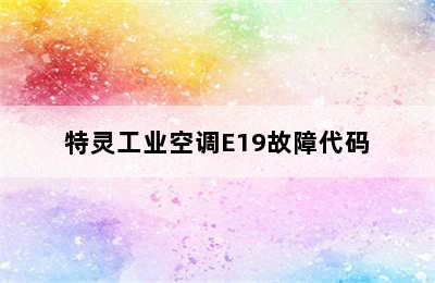 特灵工业空调E19故障代码