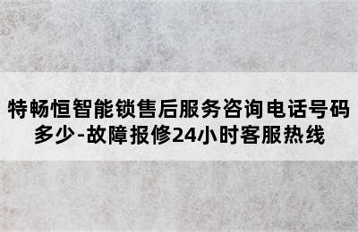 特畅恒智能锁售后服务咨询电话号码多少-故障报修24小时客服热线