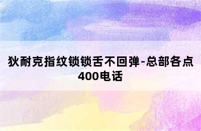 狄耐克指纹锁锁舌不回弹-总部各点400电话