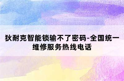 狄耐克智能锁输不了密码-全国统一维修服务热线电话