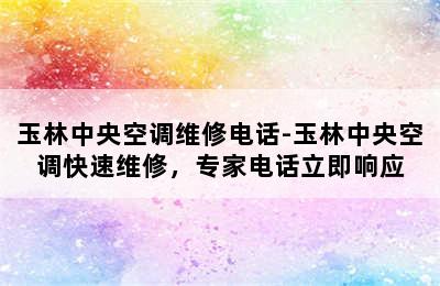 玉林中央空调维修电话-玉林中央空调快速维修，专家电话立即响应