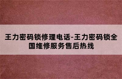 王力密码锁修理电话-王力密码锁全国维修服务售后热线