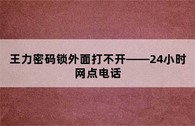 王力密码锁外面打不开——24小时网点电话