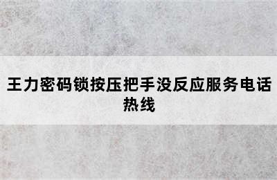 王力密码锁按压把手没反应服务电话热线