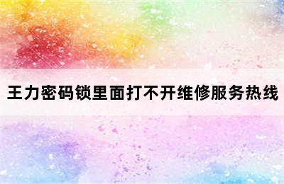 王力密码锁里面打不开维修服务热线