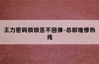 王力密码锁锁舌不回弹-总部维修热线