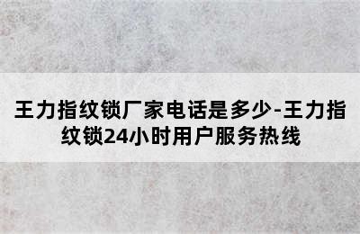 王力指纹锁厂家电话是多少-王力指纹锁24小时用户服务热线