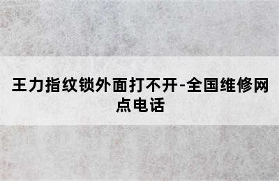 王力指纹锁外面打不开-全国维修网点电话