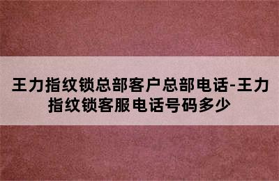 王力指纹锁总部客户总部电话-王力指纹锁客服电话号码多少