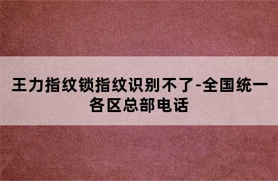 王力指纹锁指纹识别不了-全国统一各区总部电话