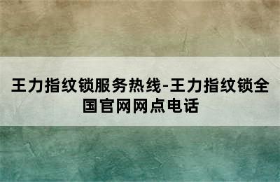 王力指纹锁服务热线-王力指纹锁全国官网网点电话