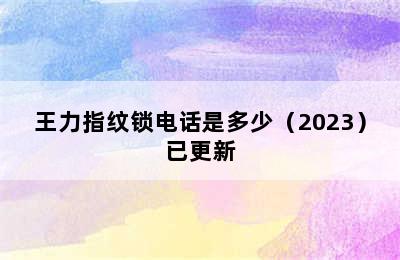 王力指纹锁电话是多少（2023）已更新