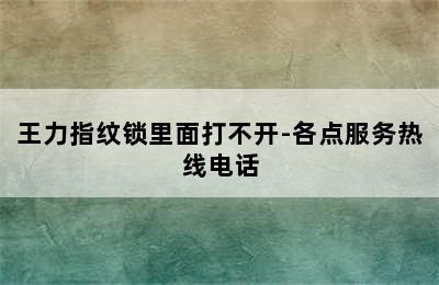 王力指纹锁里面打不开-各点服务热线电话