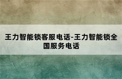 王力智能锁客服电话-王力智能锁全国服务电话