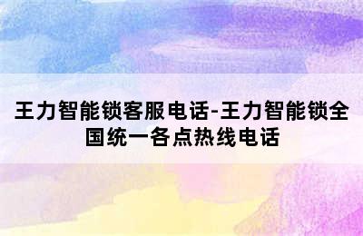 王力智能锁客服电话-王力智能锁全国统一各点热线电话