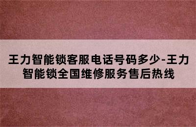 王力智能锁客服电话号码多少-王力智能锁全国维修服务售后热线