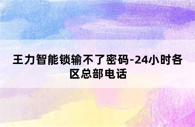 王力智能锁输不了密码-24小时各区总部电话