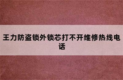 王力防盗锁外锁芯打不开维修热线电话