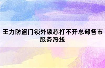 王力防盗门锁外锁芯打不开总部各市服务热线