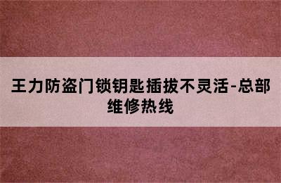 王力防盗门锁钥匙插拔不灵活-总部维修热线