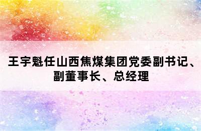 王宇魁任山西焦煤集团党委副书记、副董事长、总经理