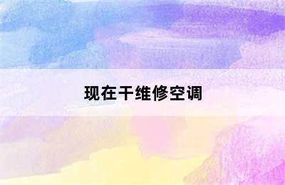 现在干维修空调