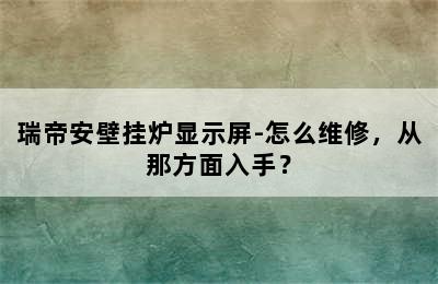 瑞帝安壁挂炉显示屏-怎么维修，从那方面入手？