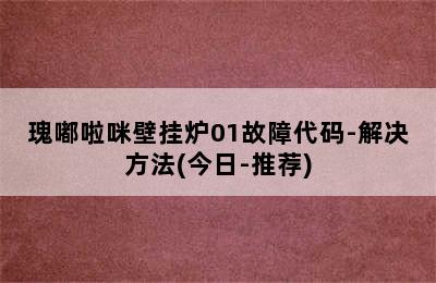 瑰嘟啦咪壁挂炉01故障代码-解决方法(今日-推荐)