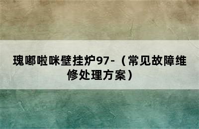 瑰嘟啦咪壁挂炉97-（常见故障维修处理方案）