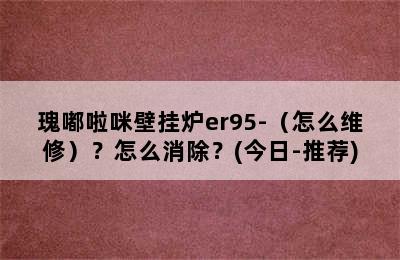 瑰嘟啦咪壁挂炉er95-（怎么维修）？怎么消除？(今日-推荐)