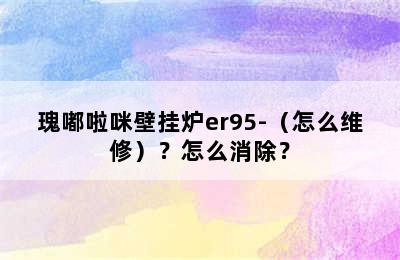 瑰嘟啦咪壁挂炉er95-（怎么维修）？怎么消除？