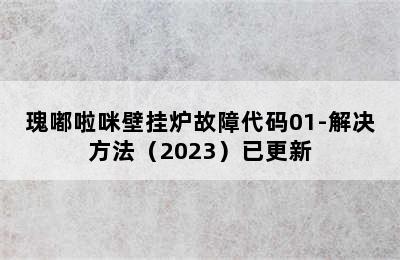 瑰嘟啦咪壁挂炉故障代码01-解决方法（2023）已更新