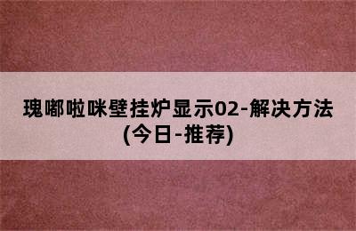 瑰嘟啦咪壁挂炉显示02-解决方法(今日-推荐)