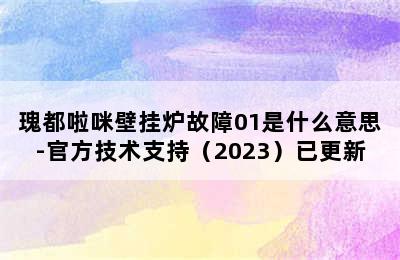 瑰都啦咪壁挂炉故障01是什么意思-官方技术支持（2023）已更新